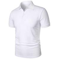 Ropa deportiva para correr para hombre, poste de pie de manga corta de alta elasticidad de verano, suéter básico de punto fino - details 8