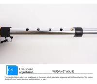 Bastón de aluminio de 4 secciones telescópico plegable alpenstock pista caminar senderismo palos poste nuevo pliegue duradero - details 3