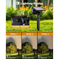 Luces Solares LED Exterior Jardin [8 Paquete/72LED], LED Exterior Solares Potente Impermeable Lampara Luz Solar Exterior Iluminacion para Suelo Exteriores, Blanco Calida - details 10