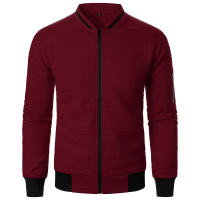 Cuadros de hombre, chaqueta con cremallera y cuello alto, nuevo estilo e - details 21