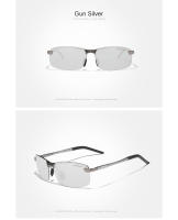 KINGSEVEN-gafas de sol de aluminio para hombre, lentes polarizadas sin montura, diseño Simple, para conducir, de marca, UV400, nueva actualización - details 9
