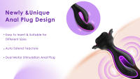 Masturbador Anal inalámbrico con Control remoto para parejas y mujeres, Juguetes sexuales estimulantes, doble vibración, Rosa Negra - details 8