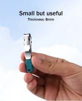 2025 nuevo Mini cortador de uñas ultrafino, cortaúñas plegable de acero inoxidable, cortaúñas, tijera para uñas de los pies, manicura y pedicura - details 4