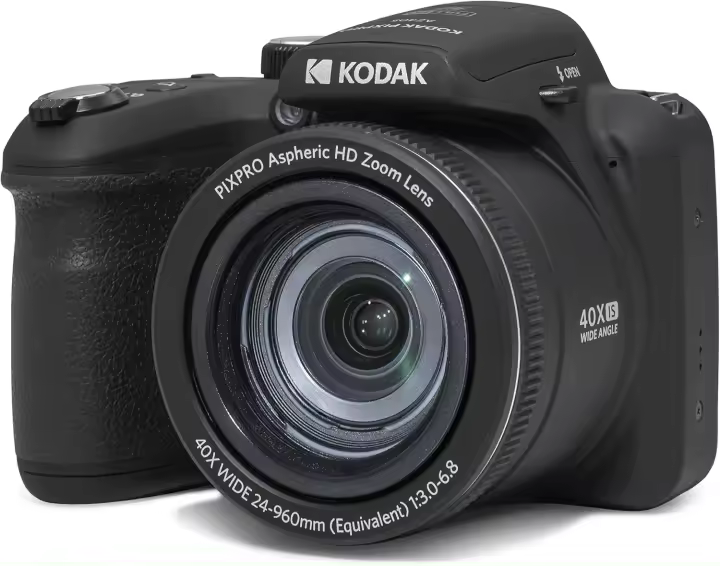 Pixpro Astro Zoom AZ405 - Cámara Digital Bridge, Zoom de 40x, Gran Angular de 24 mm, 20 megapíxeles, LCD de 3", vídeo Full HD 1080p, OIS, Pila AA - Negro - 1