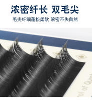 Pestañas Planas Únicas Tono Negro, Implantación de Cabello Al Aire, Estilo Rizado D - details 3