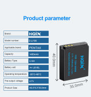 HQIX-cargador de batería para MX-1 de cámara, dispositivo para Pentax MX1 D-LI106 X90 - details 4