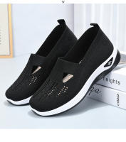 Zapatos de tenis deportivos transpirables de verano para mujer, zapatos planos casuales ligeros sin cordones, zapatos cómodos antideslizantes para caminar para mujer - details 12