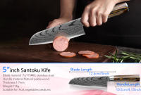 Cuchillo de Cocina de Acero Inoxidable de Alto Carbono 7CR17 Cuchillo de Chef de Estilo Japonés para Carne, Verduras, Frutas, Pescado Cocina y Dining - details 5