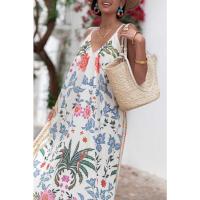 Europa, América, primavera y verano, nuevo vestido holgado de talla grande con estampado de liguero para mujer - details 2