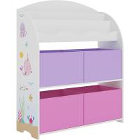 Estantería para Niños de 3 Niveles y 4 Cajas Diseño de Dinosaurio Verde/Amarillo - details 7