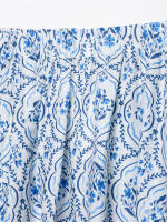 Falda Casual Chic Vintage OUWU Estampado Plisado Cremallera Lateral Moda Primavera Verano Vacaciones - details 6