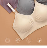 Sujetador de maternidad de talla grande para mujer, transpirable sin costuras para amamantar con realce, cierre frontal y correas ajustables. - details 5
