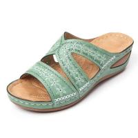Zapatillas de tacón de cuña para mujer, zapatos de moda de verano - details 1