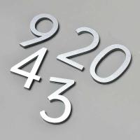 Placa de Puerta de Apartamento Moderno de Acrílico 3D Autoadhesivo, Negro Oro, Dígitos 0-9 - details 6