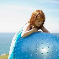 large sensory ball for kids grey black blue