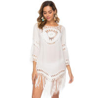 Vestido ligero de playa para mujer, traje de baño de ganchillo, túnica envolvente para trajes de baño, fiestas en la piscina de verano y ropa de resort, cubierta de natación de secado rápido - details 14