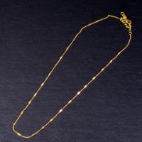 Collar de cadena de acero inoxidable para mujer, colgante fino con cierre de langosta, cadena ajustable para clavícula, collares - details 5