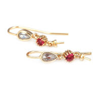 Latón color oro de 18 quilates, compatible con cuentas de medio agujero con ganchos de medio pasador para pendientes, joyería de alta calidad, accesorios para manualidades. - details 11