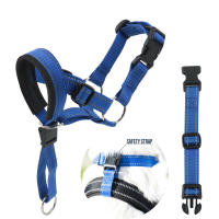 Bozales antiladridos para perros, herramienta de entrenamiento transpirable, juego de bozales de nailon con tiras reflectantes, correas para mascotas de verano - details 9