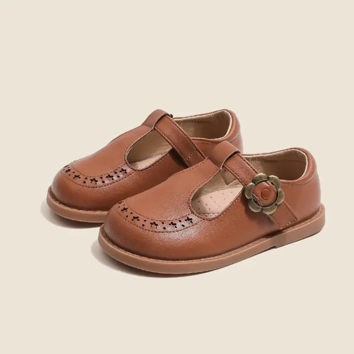 Zapatos de cuero antideslizantes para niñas primavera-otoño 2025 princesa para bebés pequeños - 1