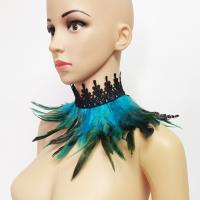 Accesorios de Cosplay victorianos de lujo, gargantilla de plumas, Collar de encaje, envoltura para el cuello, disfraz de fiesta Punk - details 4