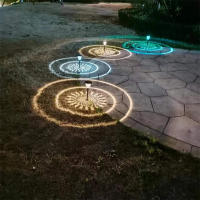 Luz de Jardín Solar RXUNS 4pc Luz de Sombras de Circulo Iluminación Solar al Aire Libre Impermeable - details 16