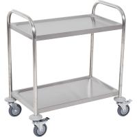 Carrito de Cocina de Acero Inoxidable 2 Banjas y 2 Brazos para Comedor Salón 70,5x40,5x81 cm - details 0