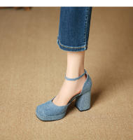 Zapatos de tacón grueso con una tira de moda de nuevo estilo - details 6
