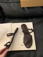 Sandalias Planas de Moda para Mujer Punta de Zapato Cuadrado con Hebilla Cubierta - details 3