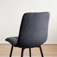 EGOONM-Sillas de comedor de tela de pana acolchadas, tapizadas, patas de Metal para balcón, restaurante y comedor, 4 unidades - details 7