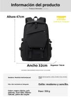 Moda para mujer pareja mochila High College Student Design Sense bolso escolar de gran capacidad - details 38