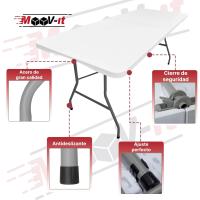 Mesa de Catering Plegable y Portátil 180 x 70 cm Ideal para 6 Personas y 150Kg - details 4