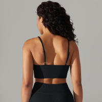 Hamidou-Sujetador deportivo Sexy para mujer, ropa interior deportiva a prueba de golpes, almohadilla extraíble para el pecho, para gimnasio, entrenamiento, Fitness, correr, Tops de realce - details 8