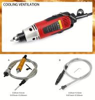 20/147/260 piezas 260W Mini Taladro Eléctrico Grabador Pulidora Máquina Rotativa Herramienta Eléctrica Amoladora Grabado Pluma Con Accesorios Mandril de 6,5 mm. - details 2