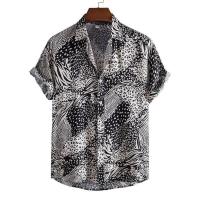 Camisa hawaiana retro con estampado floral para hombre, blusa 3D de manga corta, tops de verano, camisas de solapa urbana para playa, casual - details 6