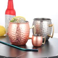 Taza de cobre puro de 500ml, Mule de Moscú engrosada, taza de mula de Moscú, taza de acabado suave martillado, taza de mulas, cócteles, café, cerveza - details 0