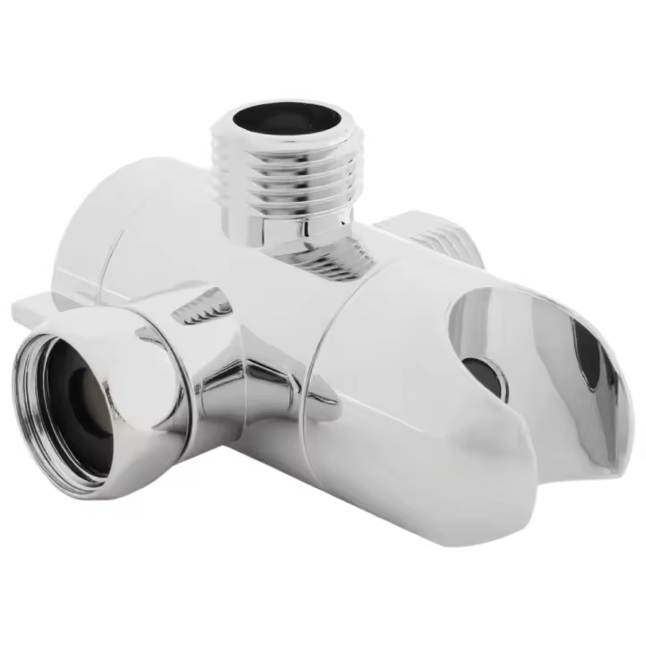 Desviador de ducha de 3 vías con grifo de cuna de ducha de mano, Brazo de ducha de pulverización superior, adaptador de brazo divisor en T - 1