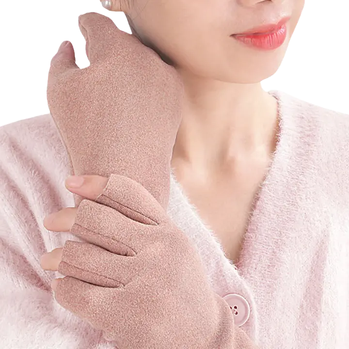 Guantes de medio dedo para montar en invierno, guantes para clima frío, regalo para esposa, novia, madre - 1