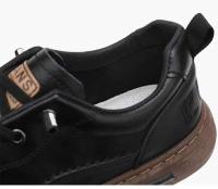Zapatos deportivos de ocio para hombre, trabajo de cuero, antideslizantes, impermeables, resistentes al desgaste, zapatos planos de suela suave, zapatos ligeros y modernos - details 4
