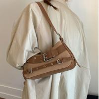 Bolso de mano a la moda Y2K, bolso para axila con remaches, bolso de hombro para chica picante, bolso cruzado Retro con hebilla de cinturón para niñas - details 7