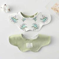 4 paquetes de baberos de gasa de 3 capas para alimentación de bebé de algodón con hipo para recién nacidos de doble cara, baberos para saliva - details 6