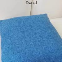 Funda de almohada de lino, cubierta cuadrada clásica de Color sólido, cojín para sofá cama coche, 1 unidad - details 7
