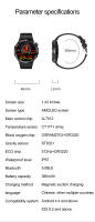 2025 Nuevo ET381 Smartwatch Asistente de voz ECG Electrocardiograma Detección de glucosa en sangre no invasiva Pantalla AMOLED Compatible con Android IOS Smartwatch - details 27