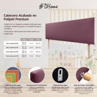 Cabecero de Polipiel o Tela Liso con Patas cabeceros Cabezal tapizado Cama Lujo (135x105cm con Patas (Camas 120/135/140), Tela Beige) - details 8