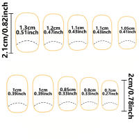 24pcs Uñas Postizas Cortas En Forma De Almendra Con Borde Redondo Y Perlas Blancas Diseño Francés Lindo Y Dulce Para Uso Diario - details 22