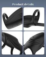 Vibrador Bluetooth para pene, anillo vibrador controlado por aplicación, juguete sexual masculino para adultos, pareja, agente retardante de eyaculación, punto G - details 15