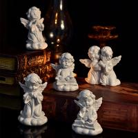 Adorables Figuras de Hada de Flor Retro Europea Escultura de Corazón de Niña en Resina - details 4