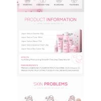 Sakura-Conjuntos y kits para el cuidado de la piel con suero limpiador, crema para ojos, crema con esencia, productos de belleza para mujeres, juegos de regalo, Kit de viaje de rutina - details 26