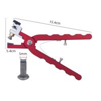 Alicates de corte de pulsera de reloj de cuero para correas para fijar cierres, barra de resorte, herramienta de mano, rojo, recto - details 3