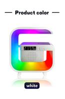 Soporte de cargador inalámbrico, Altavoz Bluetooth, despertador, luz RGB,estación de carga rápida para iPhone, Samsung, Xiaomi - details 9